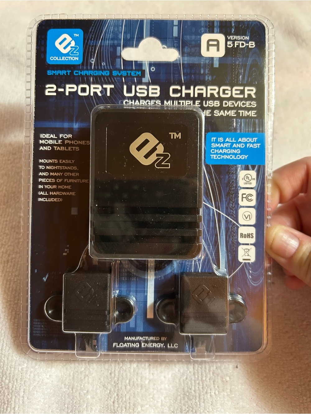 2-Port USB Charger - Black